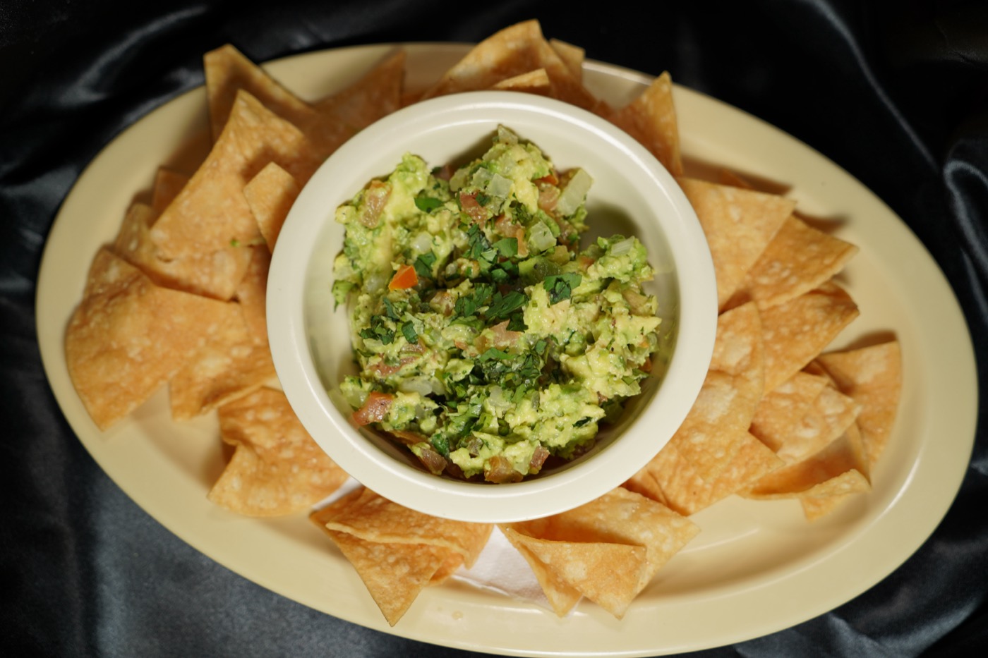 Guacamole with tortilla chips