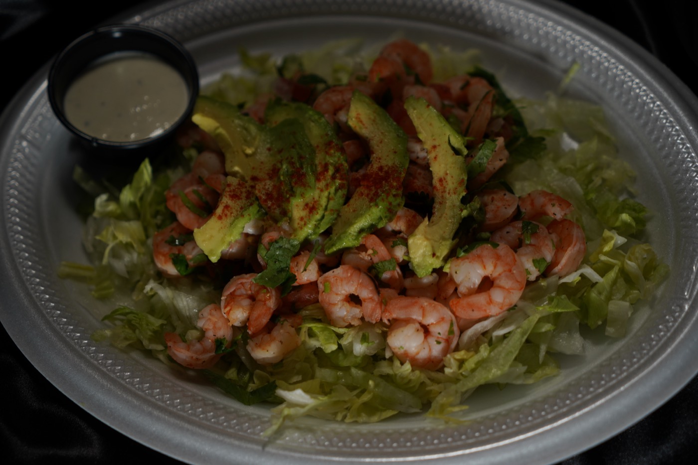 Shrimp salad with avocado